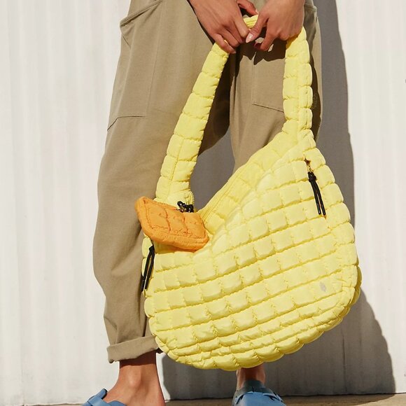 FP Movement Handbags - Free People Quilted Carryall - Color Sour Citrus - NWT